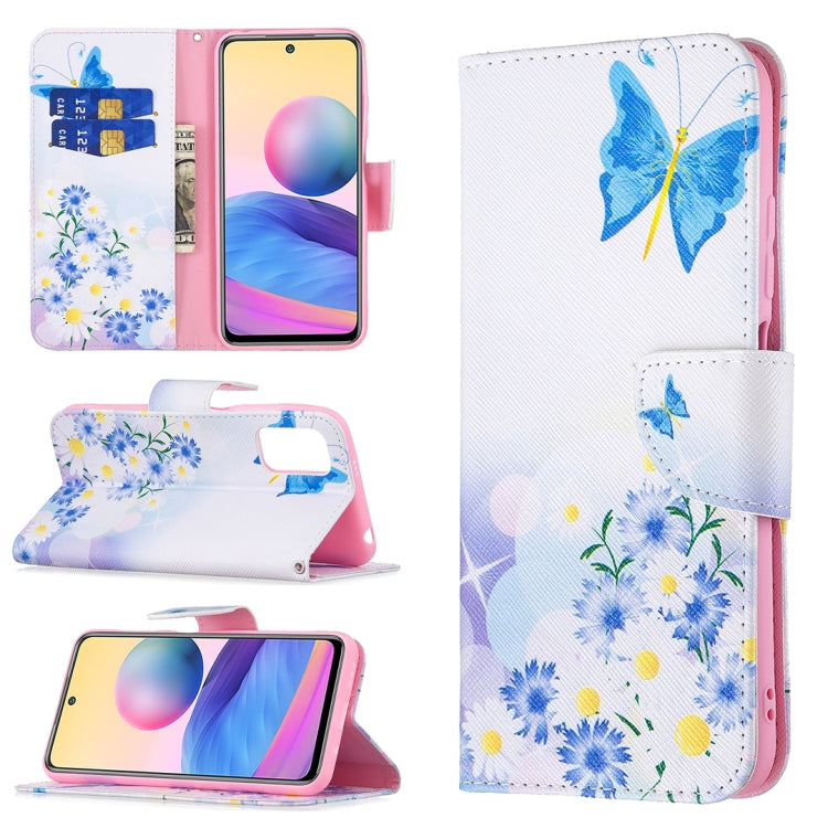 For Xiaomi Poco M3 Pro / Redmi Note 10 5G Colored Drawing Pattern Horizontal Flip Leather Case with Holder & Card Slots & Wallet