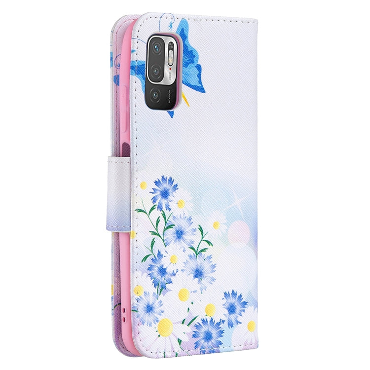 For Xiaomi Poco M3 Pro / Redmi Note 10 5G Colored Drawing Pattern Horizontal Flip Leather Case with Holder & Card Slots & Wallet