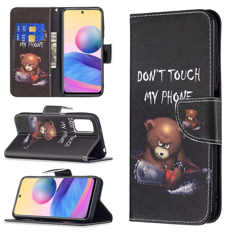 For Xiaomi Poco M3 Pro / Redmi Note 10 5G Colored Drawing Pattern Horizontal Flip Leather Case with Holder & Card Slots & Wallet