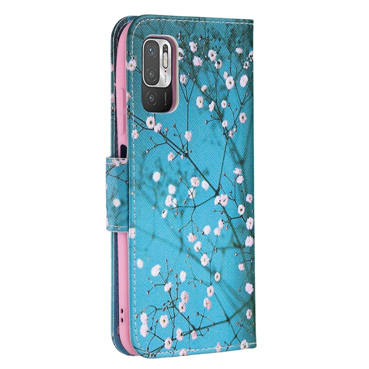 For Xiaomi Poco M3 Pro / Redmi Note 10 5G Colored Drawing Pattern Horizontal Flip Leather Case with Holder & Card Slots & Wallet
