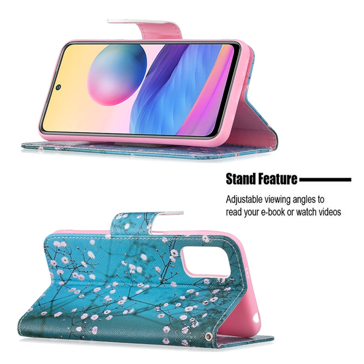 For Xiaomi Poco M3 Pro / Redmi Note 10 5G Colored Drawing Pattern Horizontal Flip Leather Case with Holder & Card Slots & Wallet
