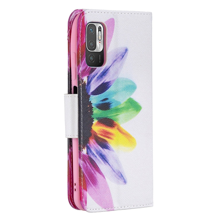 For Xiaomi Poco M3 Pro / Redmi Note 10 5G Colored Drawing Pattern Horizontal Flip Leather Case with Holder & Card Slots & Wallet
