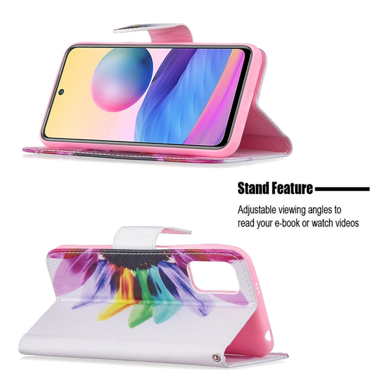 For Xiaomi Poco M3 Pro / Redmi Note 10 5G Colored Drawing Pattern Horizontal Flip Leather Case with Holder & Card Slots & Wallet