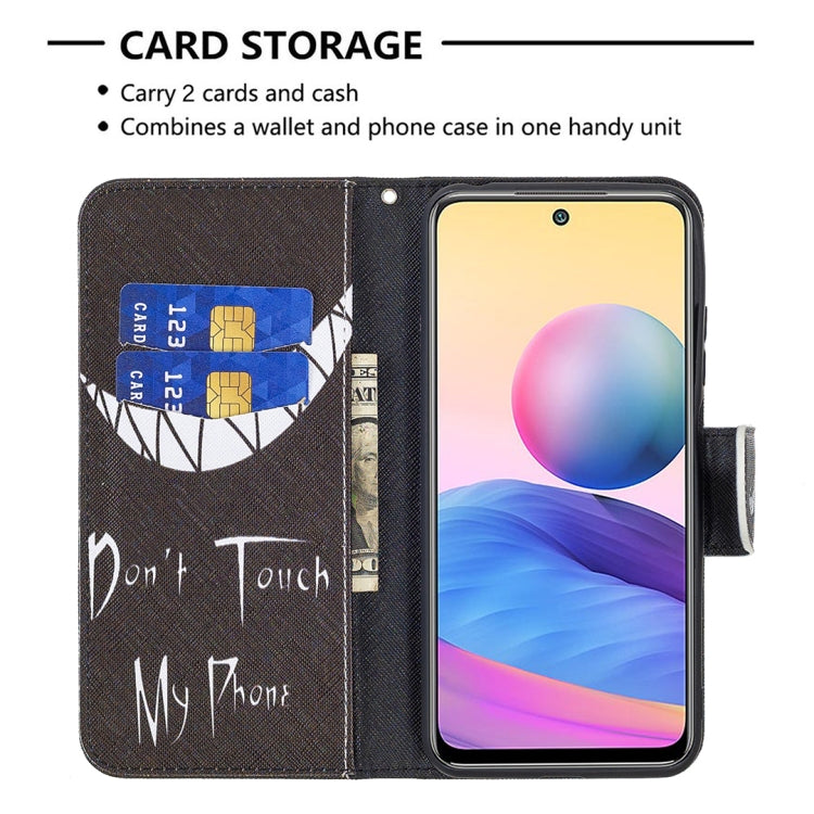 For Xiaomi Poco M3 Pro / Redmi Note 10 5G Colored Drawing Pattern Horizontal Flip Leather Case with Holder & Card Slots & Wallet