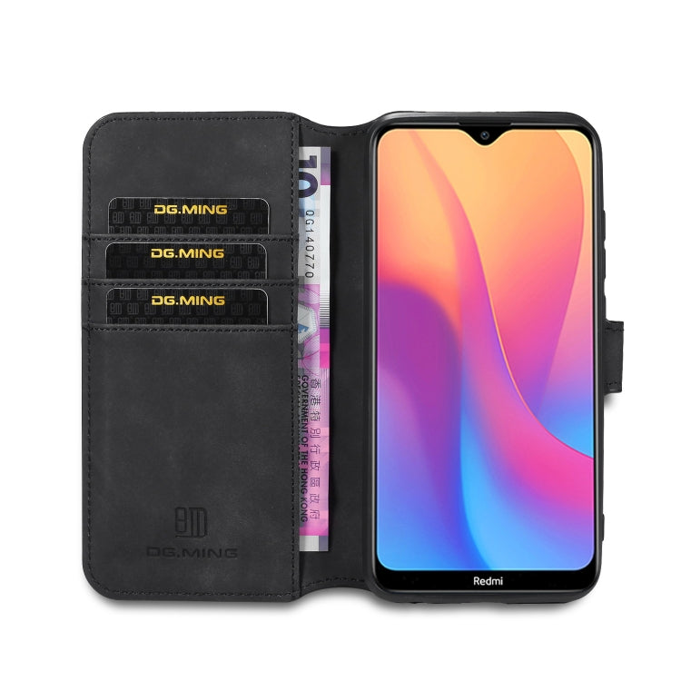 For Xiaomi Redmi 8A DG.MING Retro Oil Side Horizontal Flip Case with Holder & Card Slots & Wallet