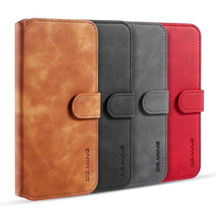 For Xiaomi Redmi 8A DG.MING Retro Oil Side Horizontal Flip Case with Holder & Card Slots & Wallet