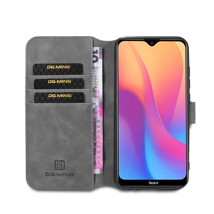 For Xiaomi Redmi 8A DG.MING Retro Oil Side Horizontal Flip Case with Holder & Card Slots & Wallet