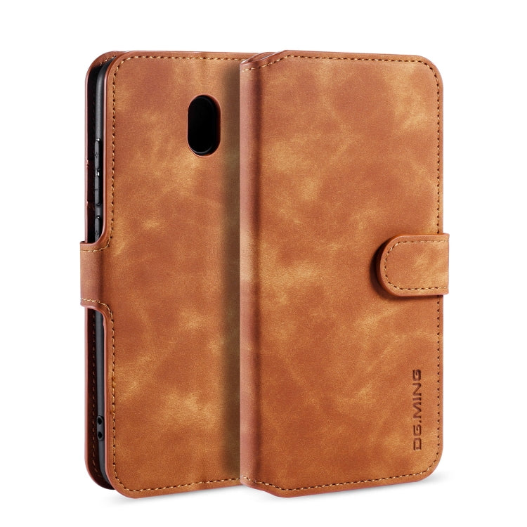 For Xiaomi Redmi 8A DG.MING Retro Oil Side Horizontal Flip Case with Holder & Card Slots & Wallet