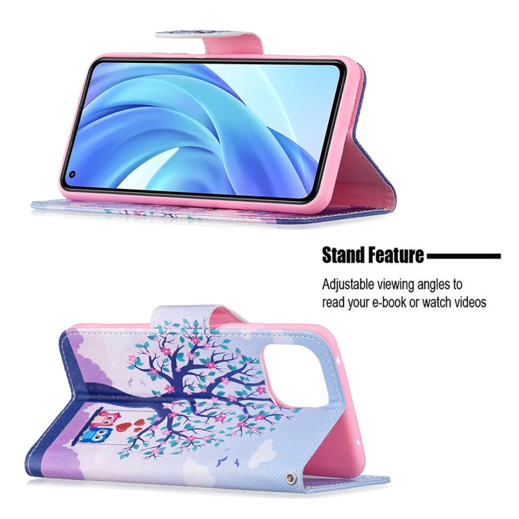 For Xiaomi Mi 11 Lite Colored Drawing Pattern Horizontal Flip Leather Case with Holder & Card Slots & Wallet