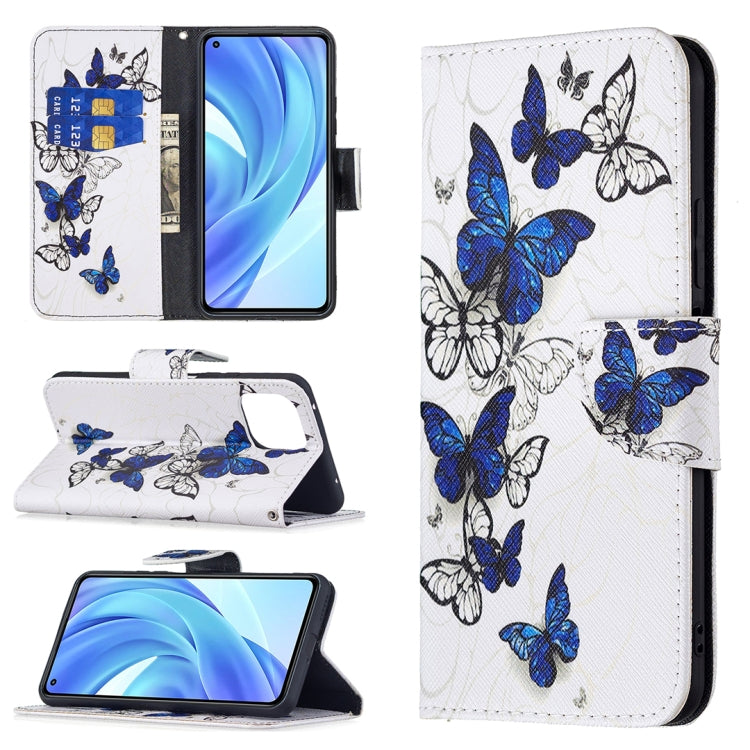 For Xiaomi Mi 11 Lite Colored Drawing Pattern Horizontal Flip Leather Case with Holder & Card Slots & Wallet