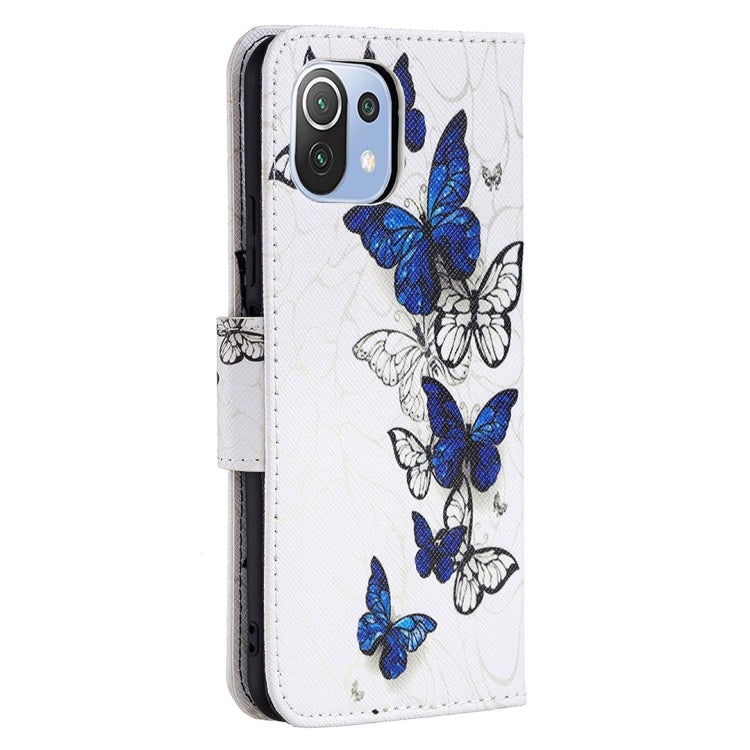 For Xiaomi Mi 11 Lite Colored Drawing Pattern Horizontal Flip Leather Case with Holder & Card Slots & Wallet