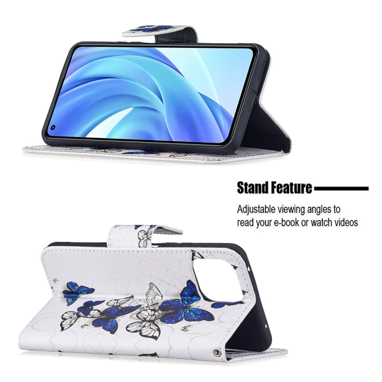 For Xiaomi Mi 11 Lite Colored Drawing Pattern Horizontal Flip Leather Case with Holder & Card Slots & Wallet