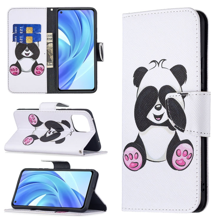 For Xiaomi Mi 11 Lite Colored Drawing Pattern Horizontal Flip Leather Case with Holder & Card Slots & Wallet
