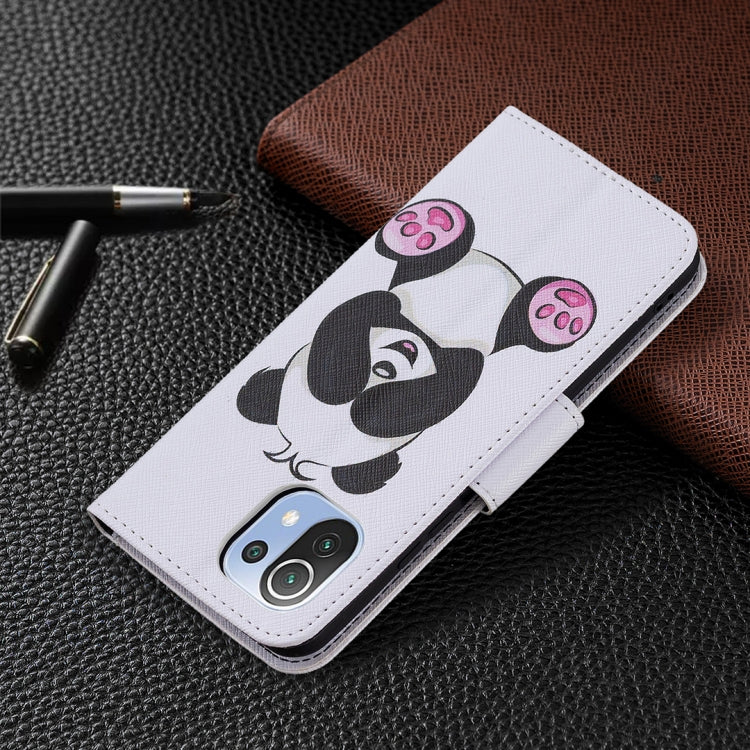 For Xiaomi Mi 11 Lite Colored Drawing Pattern Horizontal Flip Leather Case with Holder & Card Slots & Wallet