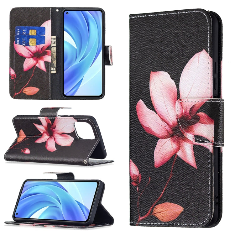 For Xiaomi Mi 11 Lite Colored Drawing Pattern Horizontal Flip Leather Case with Holder & Card Slots & Wallet