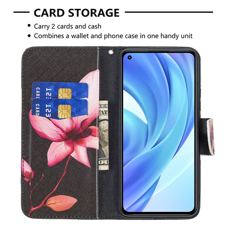 For Xiaomi Mi 11 Lite Colored Drawing Pattern Horizontal Flip Leather Case with Holder & Card Slots & Wallet