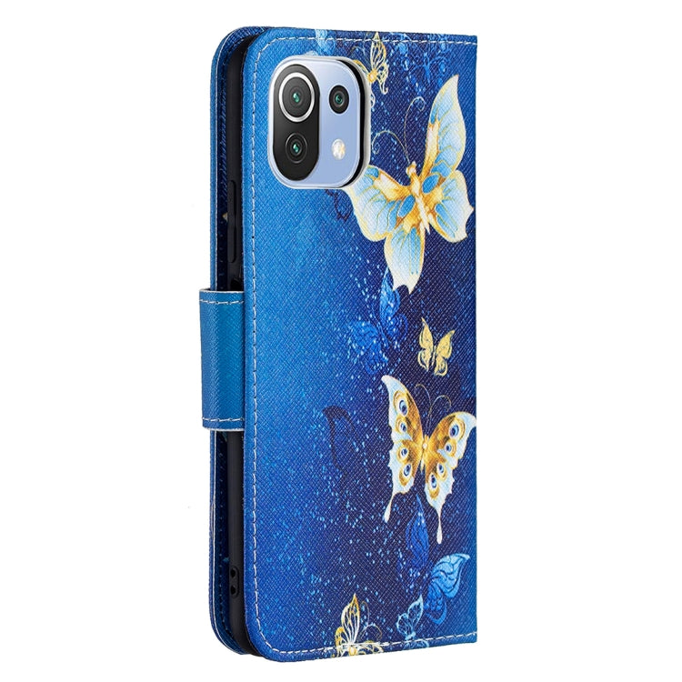For Xiaomi Mi 11 Lite Colored Drawing Pattern Horizontal Flip Leather Case with Holder & Card Slots & Wallet