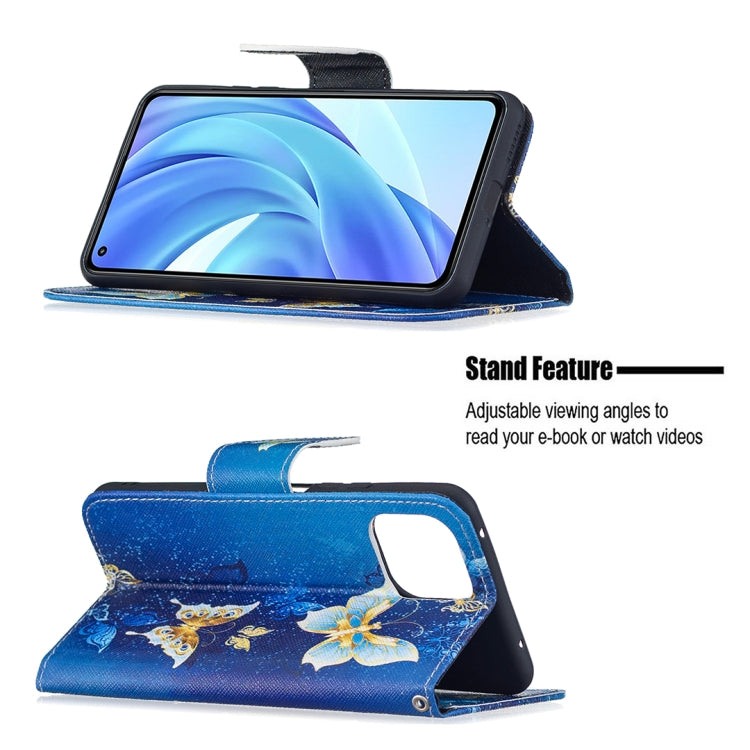 For Xiaomi Mi 11 Lite Colored Drawing Pattern Horizontal Flip Leather Case with Holder & Card Slots & Wallet