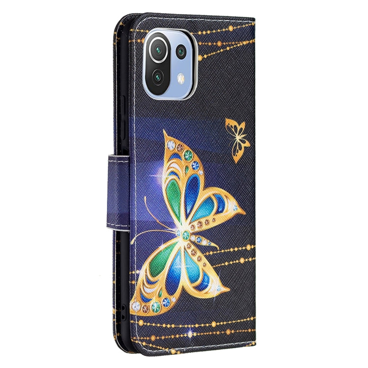 For Xiaomi Mi 11 Lite Colored Drawing Pattern Horizontal Flip Leather Case with Holder & Card Slots & Wallet