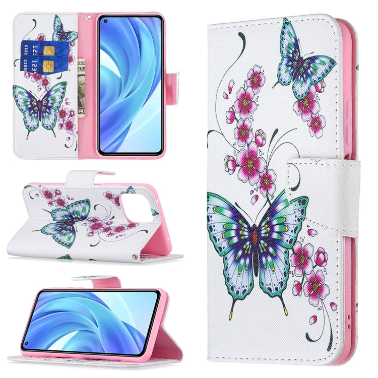 For Xiaomi Mi 11 Lite Colored Drawing Pattern Horizontal Flip Leather Case with Holder & Card Slots & Wallet