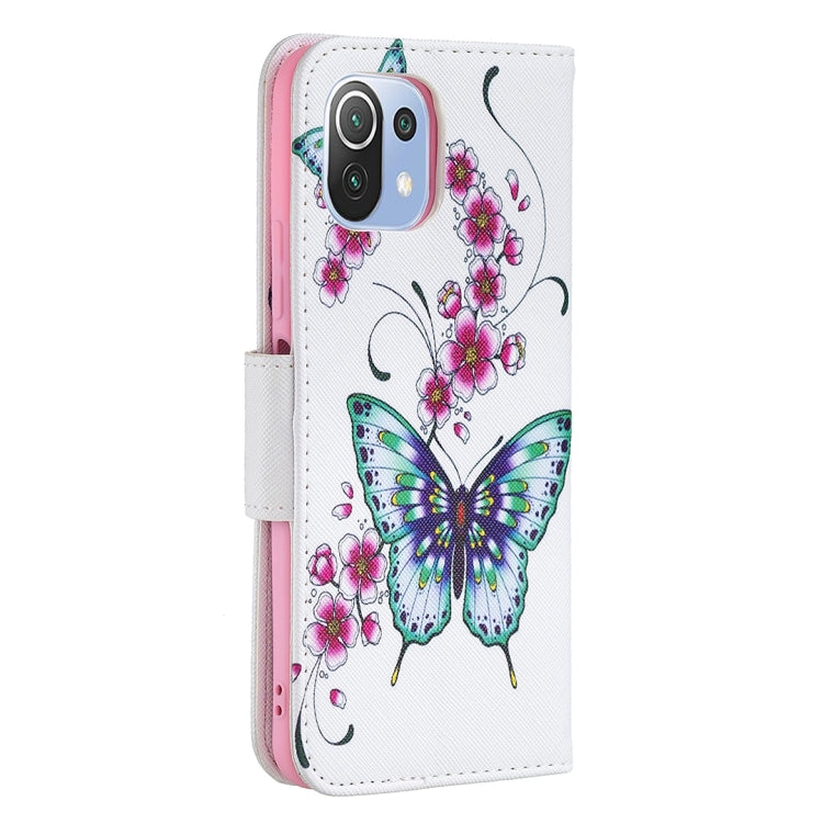 For Xiaomi Mi 11 Lite Colored Drawing Pattern Horizontal Flip Leather Case with Holder & Card Slots & Wallet