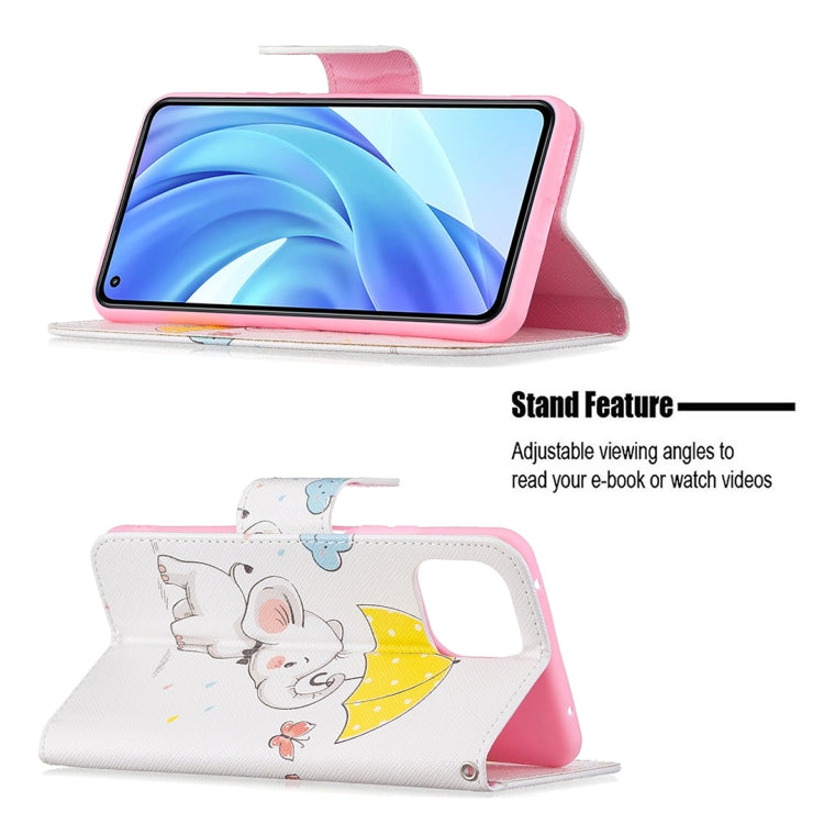 For Xiaomi Mi 11 Lite Colored Drawing Pattern Horizontal Flip Leather Case with Holder & Card Slots & Wallet