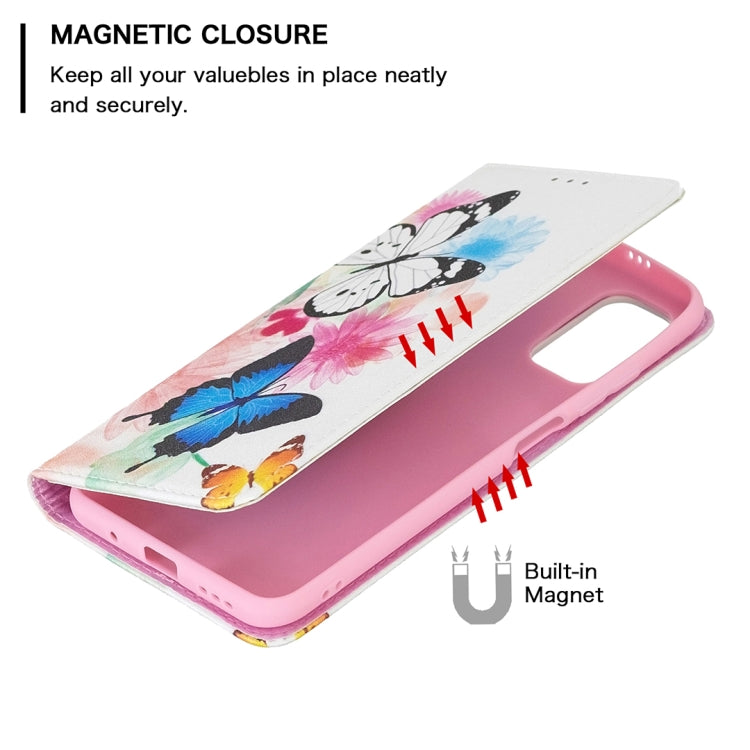 For Xiaomi Poco M3 Pro / Redmi Note 10 5G Colored Drawing Pattern Invisible Magnetic Horizontal Flip PU Leather Case with Holder & Card Slots & Wallet