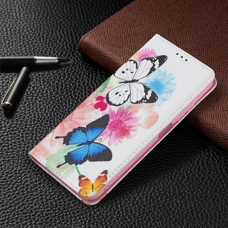 For Xiaomi Poco M3 Pro / Redmi Note 10 5G Colored Drawing Pattern Invisible Magnetic Horizontal Flip PU Leather Case with Holder & Card Slots & Wallet