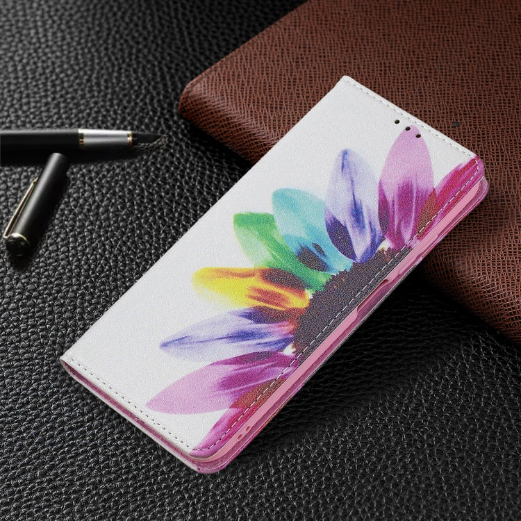 For Xiaomi Poco M3 Pro / Redmi Note 10 5G Colored Drawing Pattern Invisible Magnetic Horizontal Flip PU Leather Case with Holder & Card Slots & Wallet