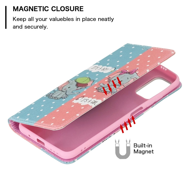 For Xiaomi Poco M3 Pro / Redmi Note 10 5G Colored Drawing Pattern Invisible Magnetic Horizontal Flip PU Leather Case with Holder & Card Slots & Wallet