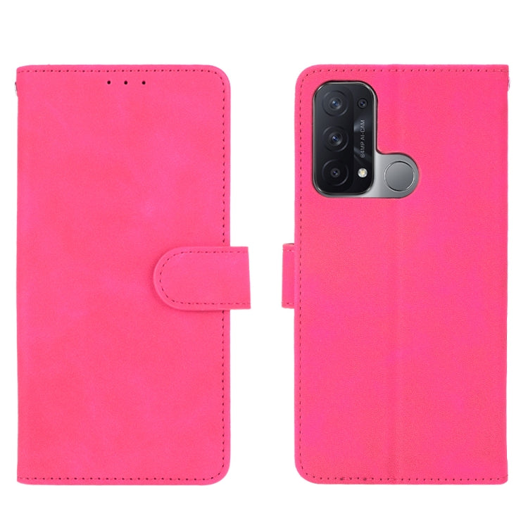 For OPPO Reno5 A(Japan) Solid Color Skin Feel Magnetic Buckle Horizontal Flip Calf Texture PU Leather Case with Holder & Card Slots & Wallet