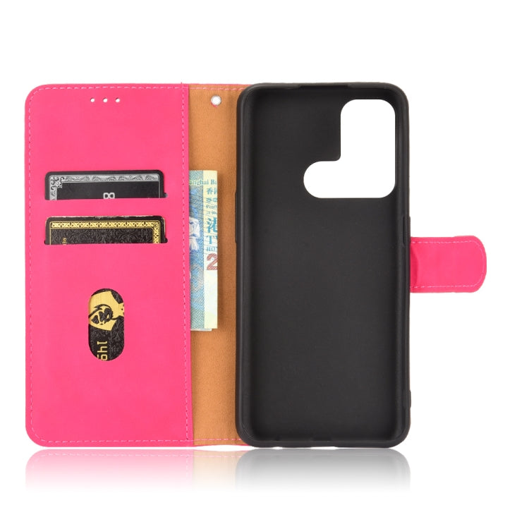 For OPPO Reno5 A(Japan) Solid Color Skin Feel Magnetic Buckle Horizontal Flip Calf Texture PU Leather Case with Holder & Card Slots & Wallet