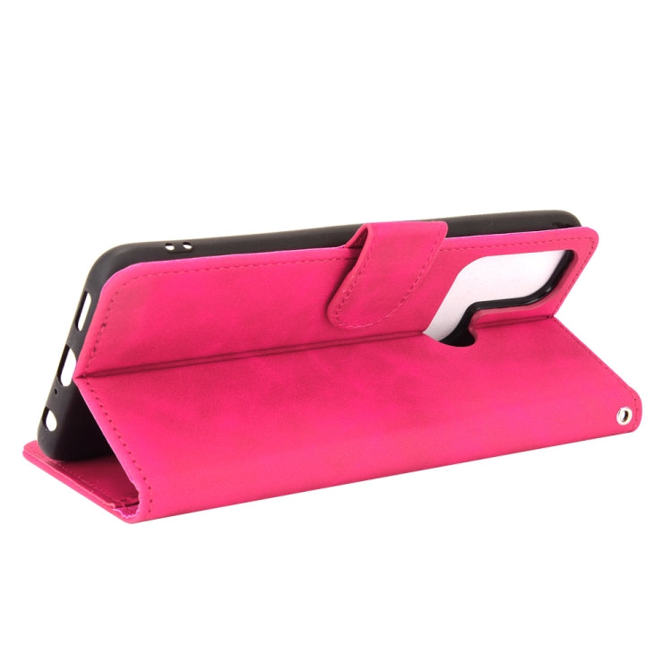 For OPPO Reno5 A(Japan) Solid Color Skin Feel Magnetic Buckle Horizontal Flip Calf Texture PU Leather Case with Holder & Card Slots & Wallet