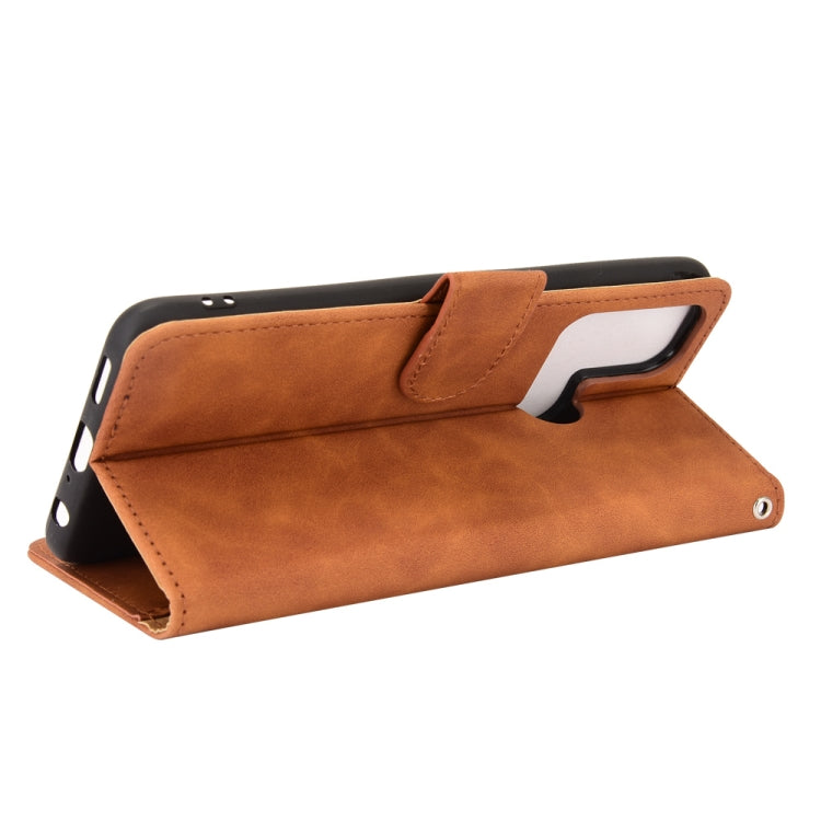 For OPPO Reno5 A(Japan) Solid Color Skin Feel Magnetic Buckle Horizontal Flip Calf Texture PU Leather Case with Holder & Card Slots & Wallet