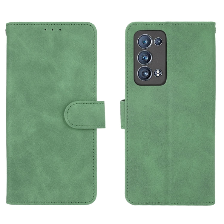 For OPPO Reno6 Pro+ Solid Color Skin Feel Magnetic Buckle Horizontal Flip Calf Texture PU Leather Case with Holder & Card Slots & Wallet