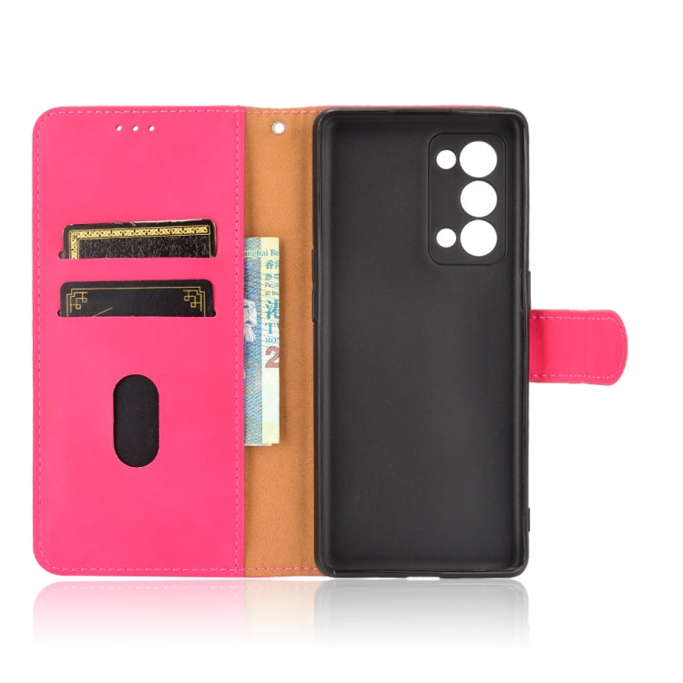 For OPPO Reno6 Pro+ Solid Color Skin Feel Magnetic Buckle Horizontal Flip Calf Texture PU Leather Case with Holder & Card Slots & Wallet
