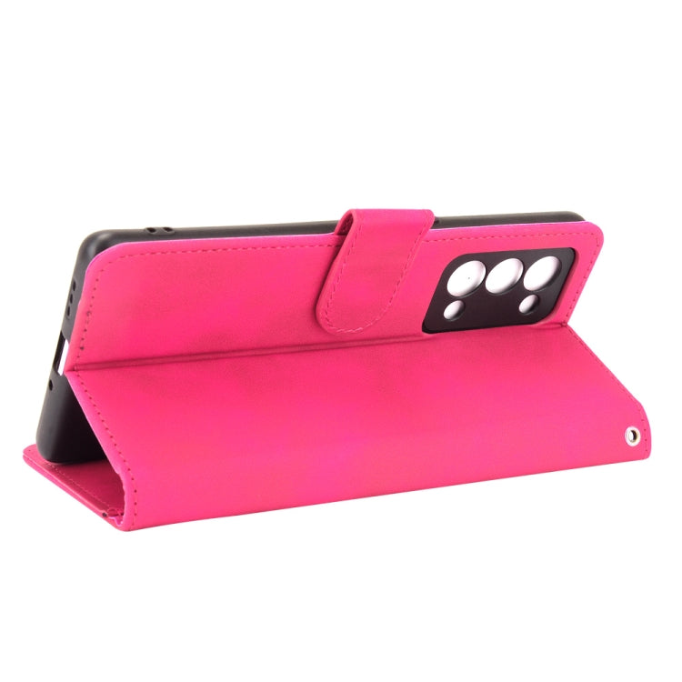 For OPPO Reno6 Pro+ Solid Color Skin Feel Magnetic Buckle Horizontal Flip Calf Texture PU Leather Case with Holder & Card Slots & Wallet