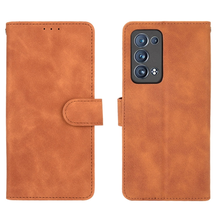 For OPPO Reno6 Pro+ Solid Color Skin Feel Magnetic Buckle Horizontal Flip Calf Texture PU Leather Case with Holder & Card Slots & Wallet