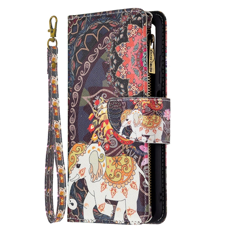 For Xiaomi Poco M3 Pro / Redmi Note 10 5G Colored Drawing Pattern Zipper Horizontal Flip Leather Case with Holder & Card Slots & Wallet