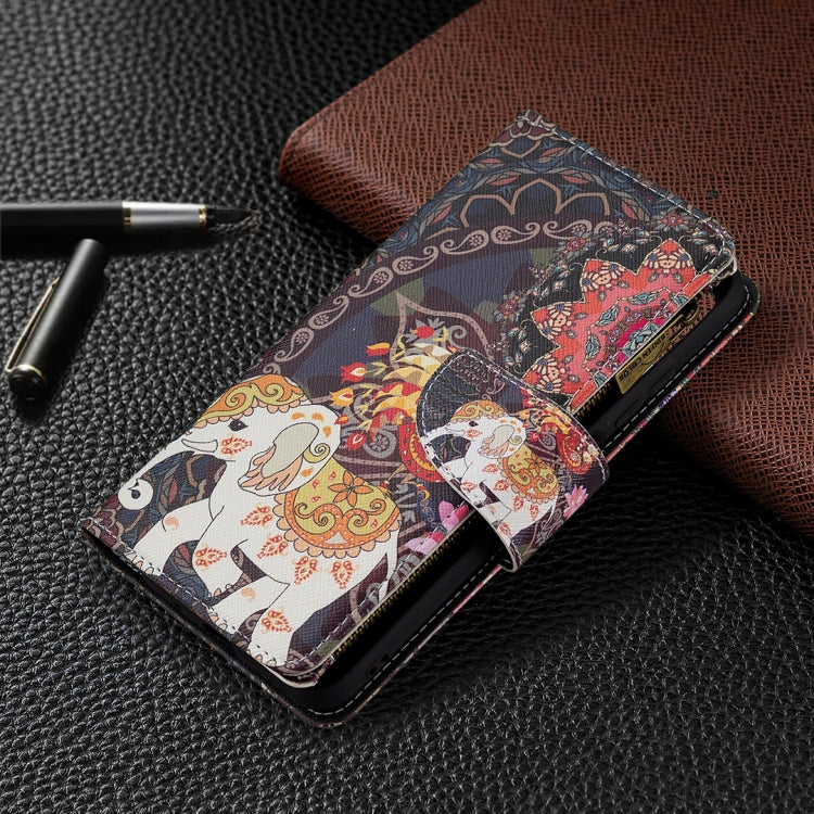 For Xiaomi Poco M3 Pro / Redmi Note 10 5G Colored Drawing Pattern Zipper Horizontal Flip Leather Case with Holder & Card Slots & Wallet