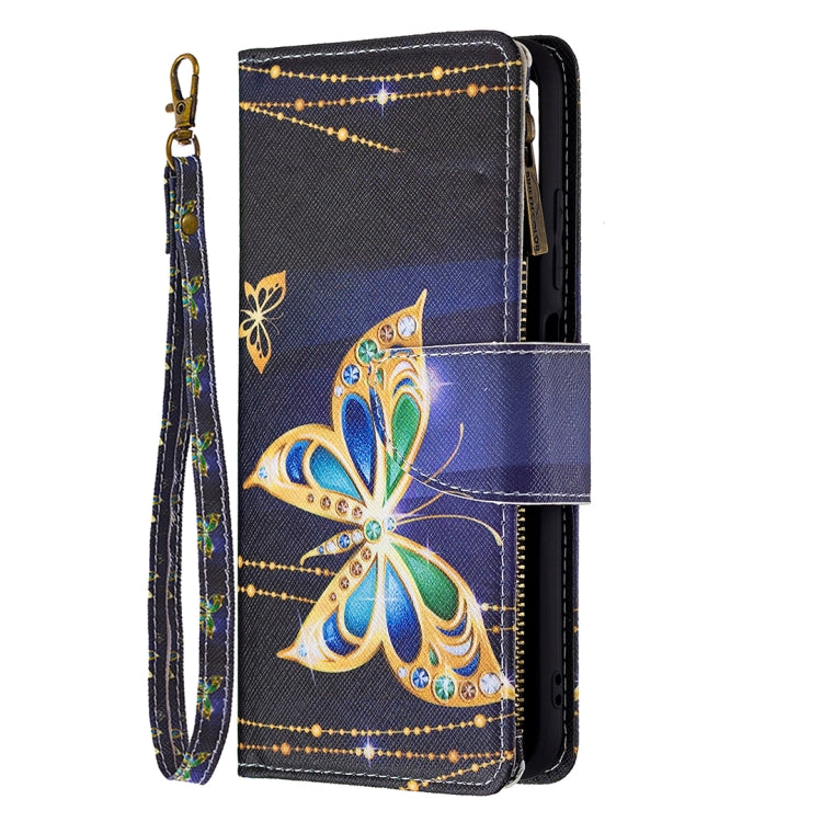 For Xiaomi Poco M3 Pro / Redmi Note 10 5G Colored Drawing Pattern Zipper Horizontal Flip Leather Case with Holder & Card Slots & Wallet