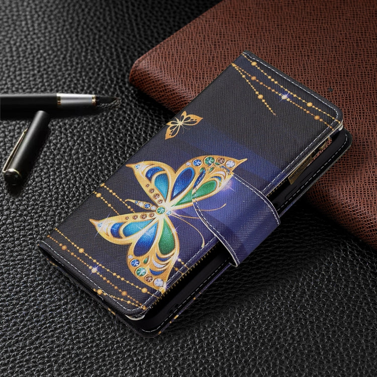 For Xiaomi Poco M3 Pro / Redmi Note 10 5G Colored Drawing Pattern Zipper Horizontal Flip Leather Case with Holder & Card Slots & Wallet