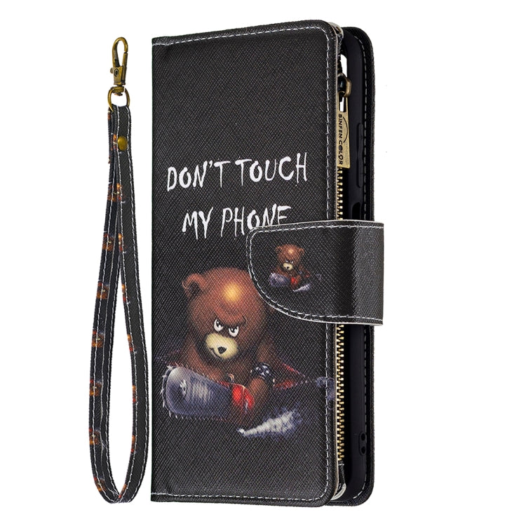 For Xiaomi Poco M3 Pro / Redmi Note 10 5G Colored Drawing Pattern Zipper Horizontal Flip Leather Case with Holder & Card Slots & Wallet