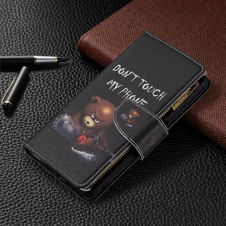 For Xiaomi Poco M3 Pro / Redmi Note 10 5G Colored Drawing Pattern Zipper Horizontal Flip Leather Case with Holder & Card Slots & Wallet