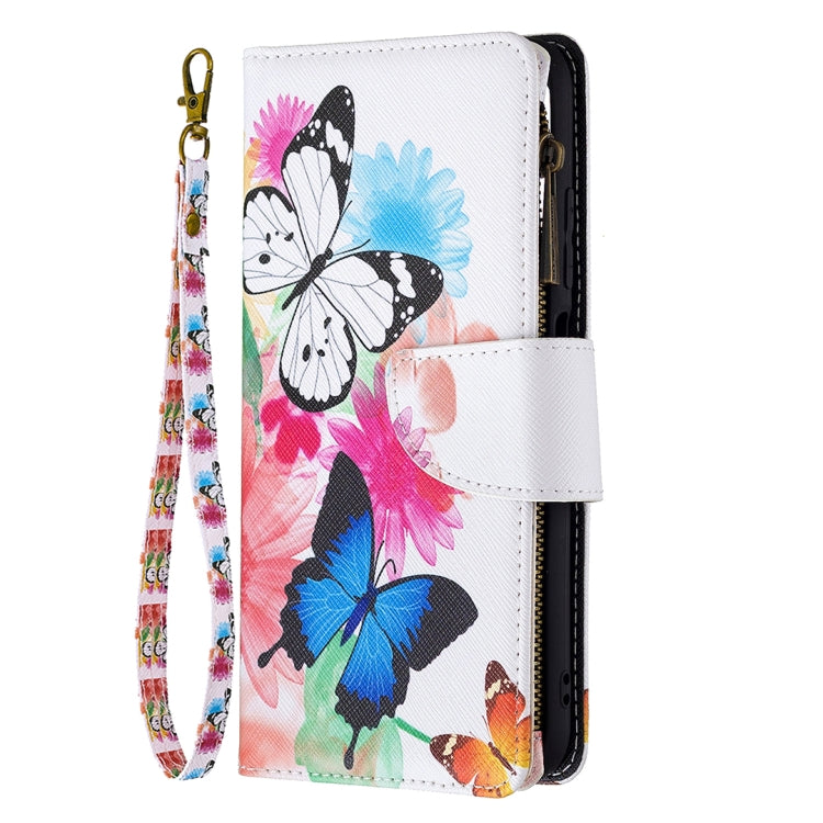For Xiaomi Poco M3 Pro / Redmi Note 10 5G Colored Drawing Pattern Zipper Horizontal Flip Leather Case with Holder & Card Slots & Wallet