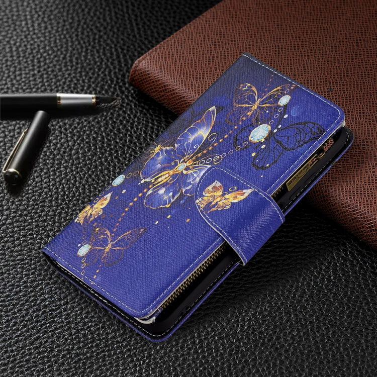 For Xiaomi Poco M3 Pro / Redmi Note 10 5G Colored Drawing Pattern Zipper Horizontal Flip Leather Case with Holder & Card Slots & Wallet