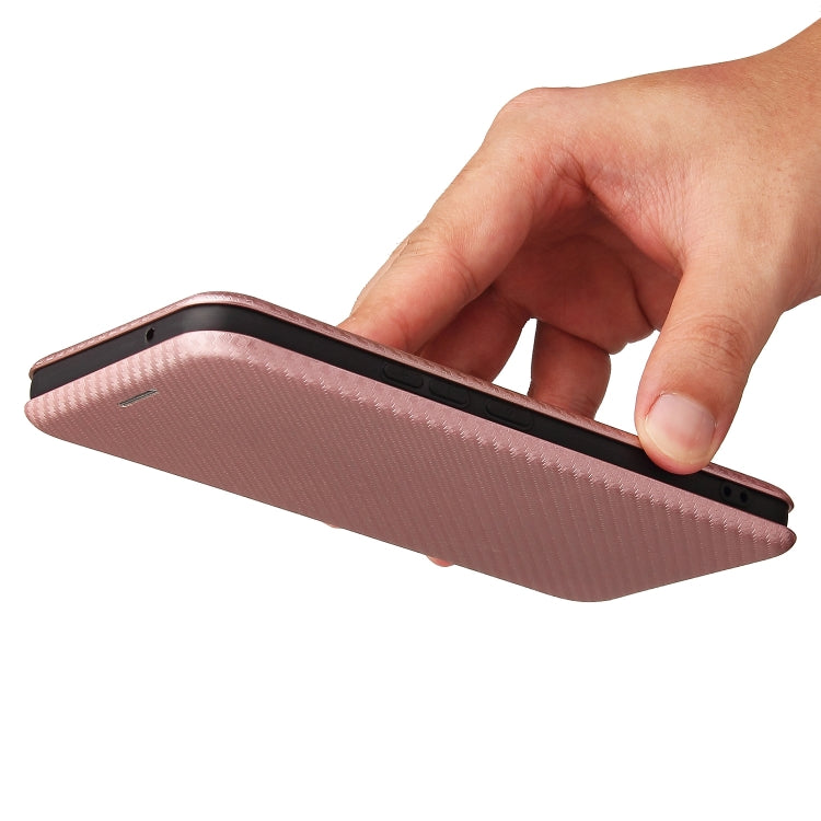 For vivo V21 Carbon Fiber Texture Horizontal Flip TPU + PC + PU Leather Case with Card Slot