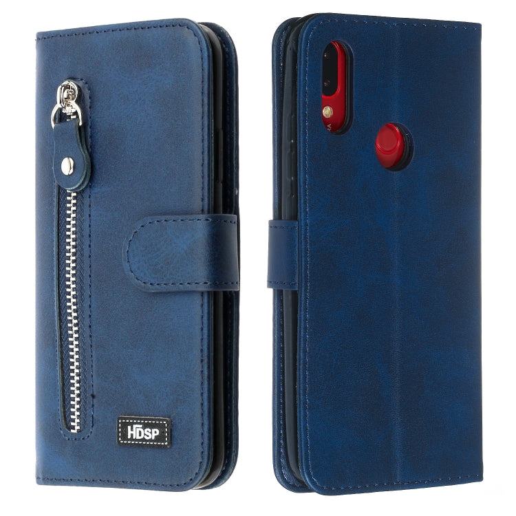 For Xiaomi Redmi 7 / Y3 Zipper Horizontal Flip Leather Case with Wallet & Holder & Card Slots