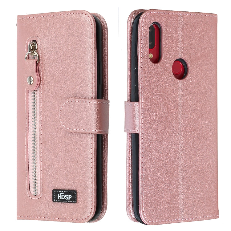 For Xiaomi Redmi 7 / Y3 Zipper Horizontal Flip Leather Case with Wallet & Holder & Card Slots