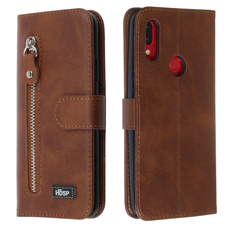 For Xiaomi Redmi 7 / Y3 Zipper Horizontal Flip Leather Case with Wallet & Holder & Card Slots